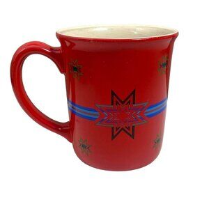 Pendleton Coffee Mug 20 oz Sioux Star Red Blue Design FLAW